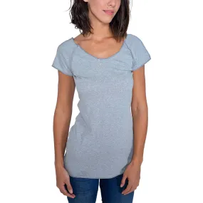 50/50 | Short Sleeve Raw Raglan Tee | Heather Grey