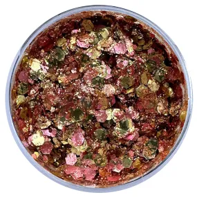 Biodegradable Glitter Gel - Metallic Pink & Champagne (Chunky Mix BioPInkChampagne)