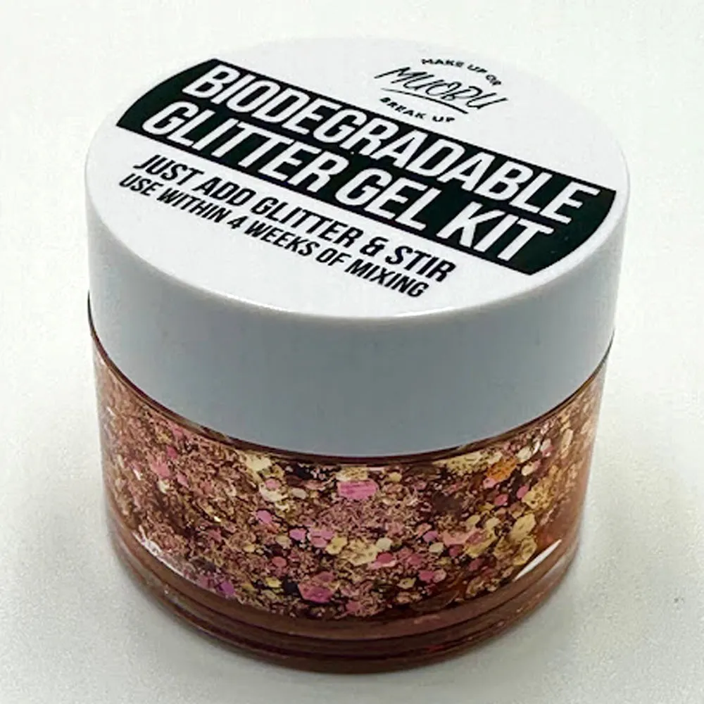 Biodegradable Glitter Gel - Metallic Pink & Champagne (Chunky Mix BioPInkChampagne)