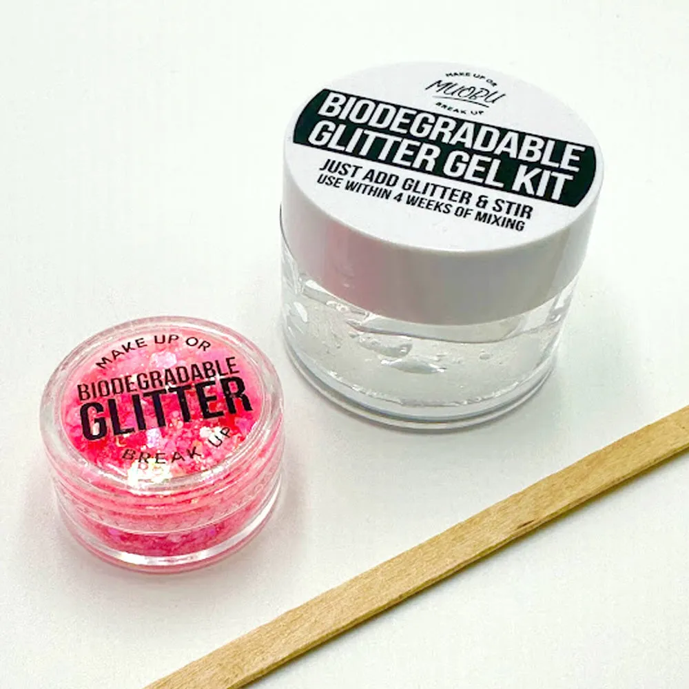 Biodegradable Glitter Gel - UV Coral Pink (Chunky Mix)