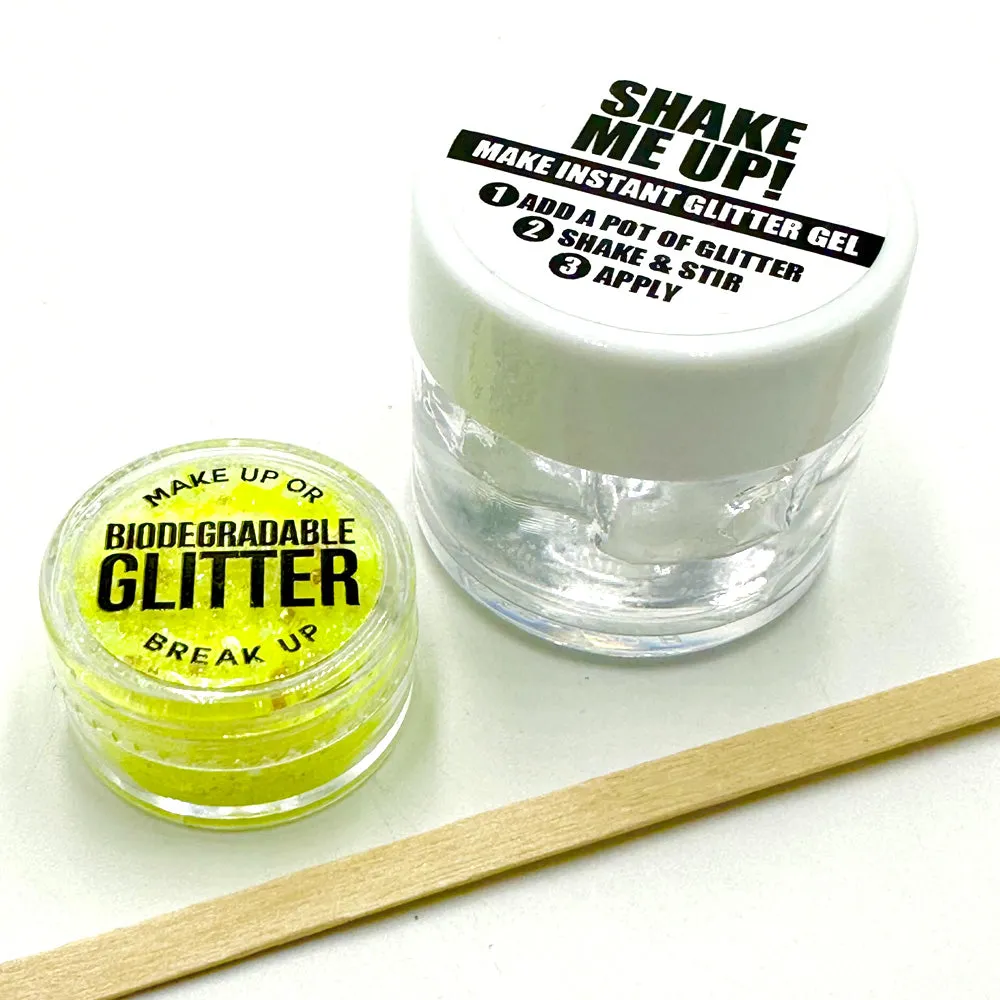 Biodegradable Glitter Gel - UV Yellow (Chunky Mix)