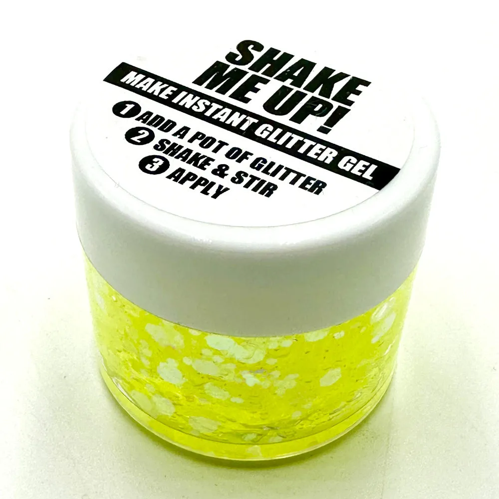 Biodegradable Glitter Gel - UV Yellow (Chunky Mix)
