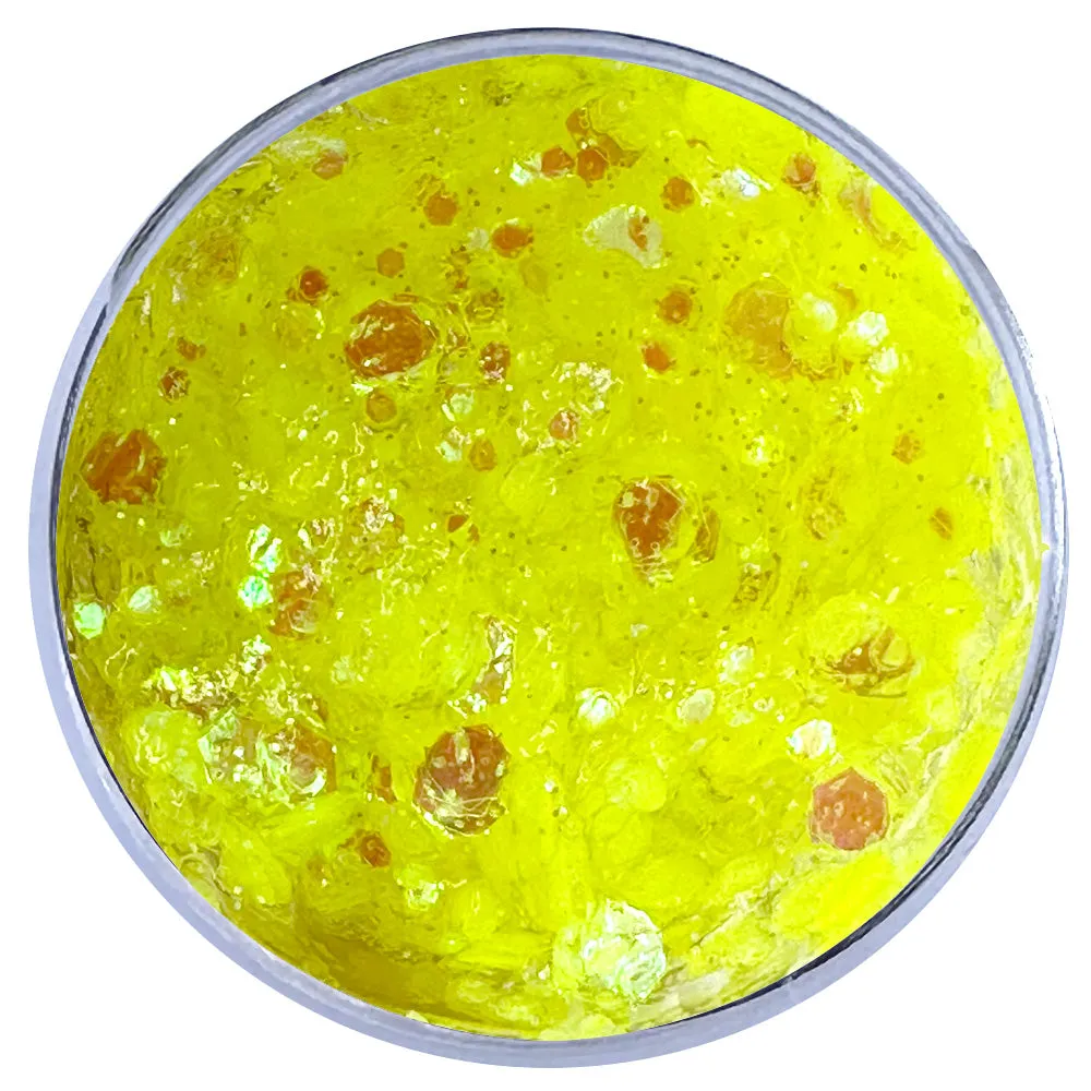 Biodegradable Glitter Gel - UV Yellow (Chunky Mix)