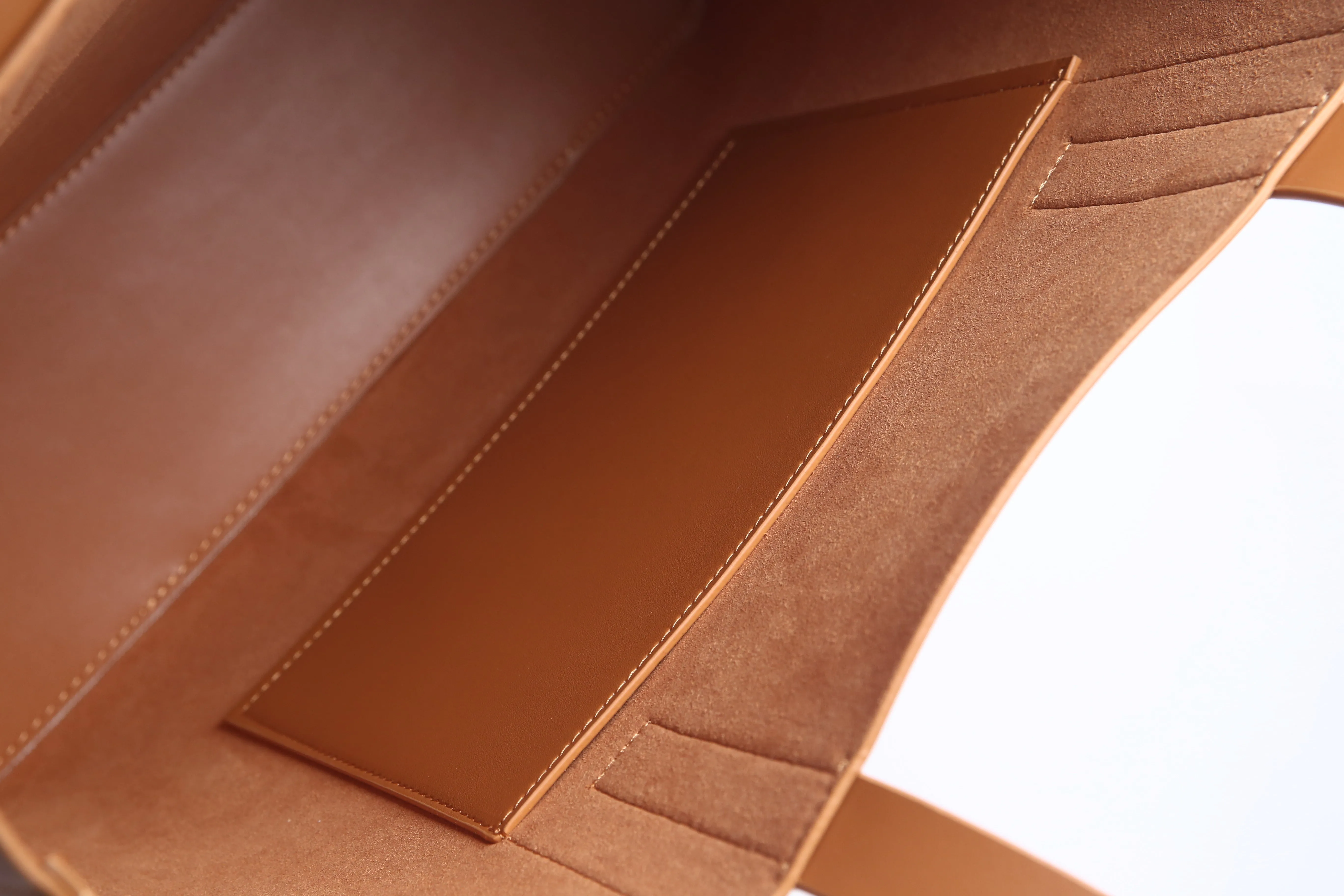 Brown PU Vegan Materials Large Office Tote Bag