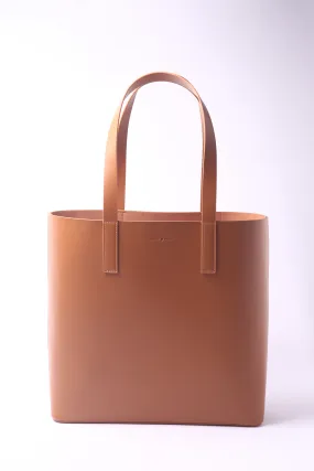 Brown PU Vegan Materials Large Office Tote Bag