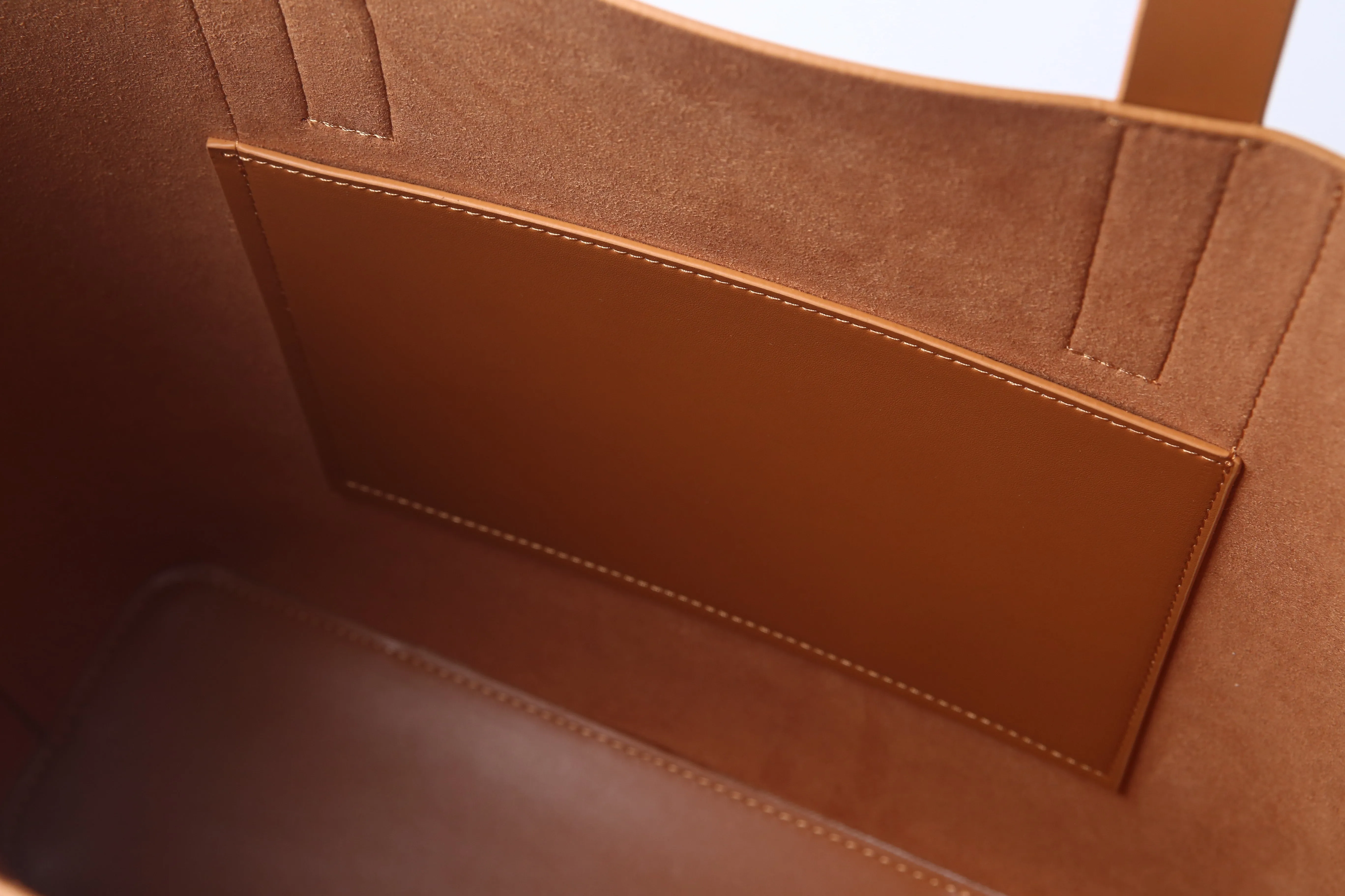 Brown PU Vegan Materials Large Office Tote Bag