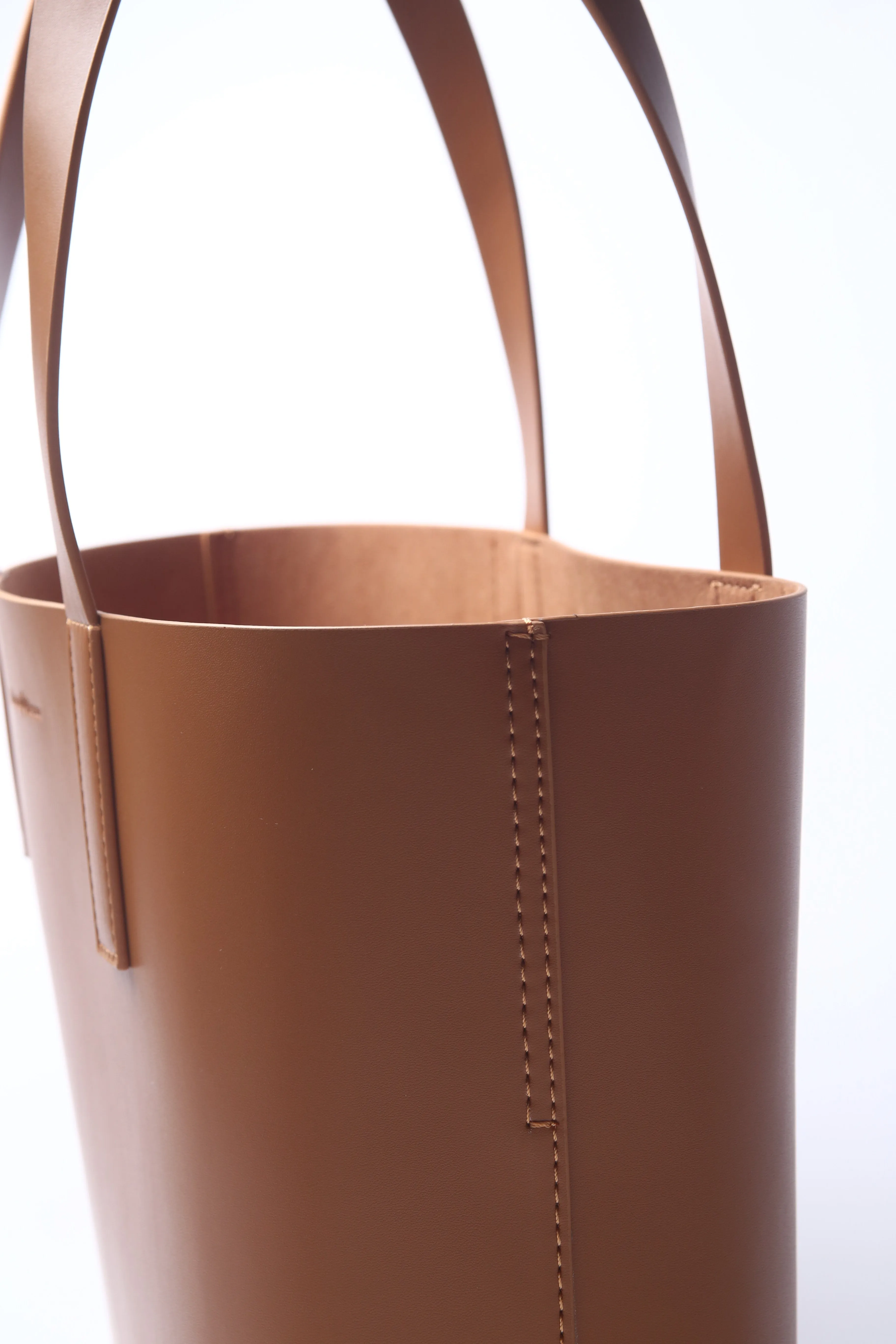 Brown PU Vegan Materials Large Office Tote Bag