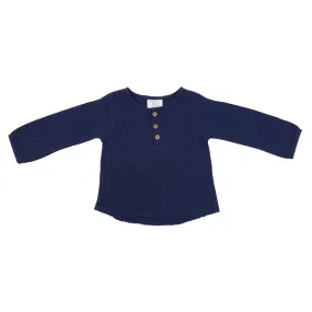 Carter Woven Bib Shirt - Navy