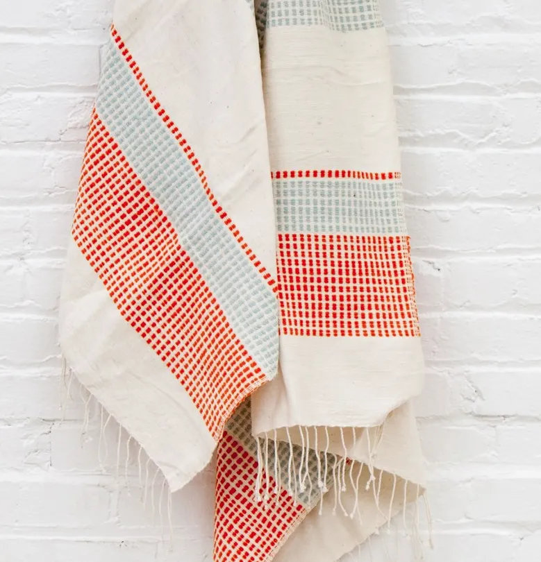 Ethiopian Cotton Bath Towels, Hand Woven, Fair Trade (pick your colors) Eco-Friendly