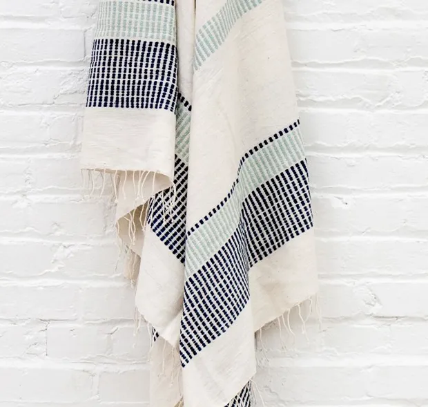 Ethiopian Cotton Bath Towels, Hand Woven, Fair Trade (pick your colors) Eco-Friendly