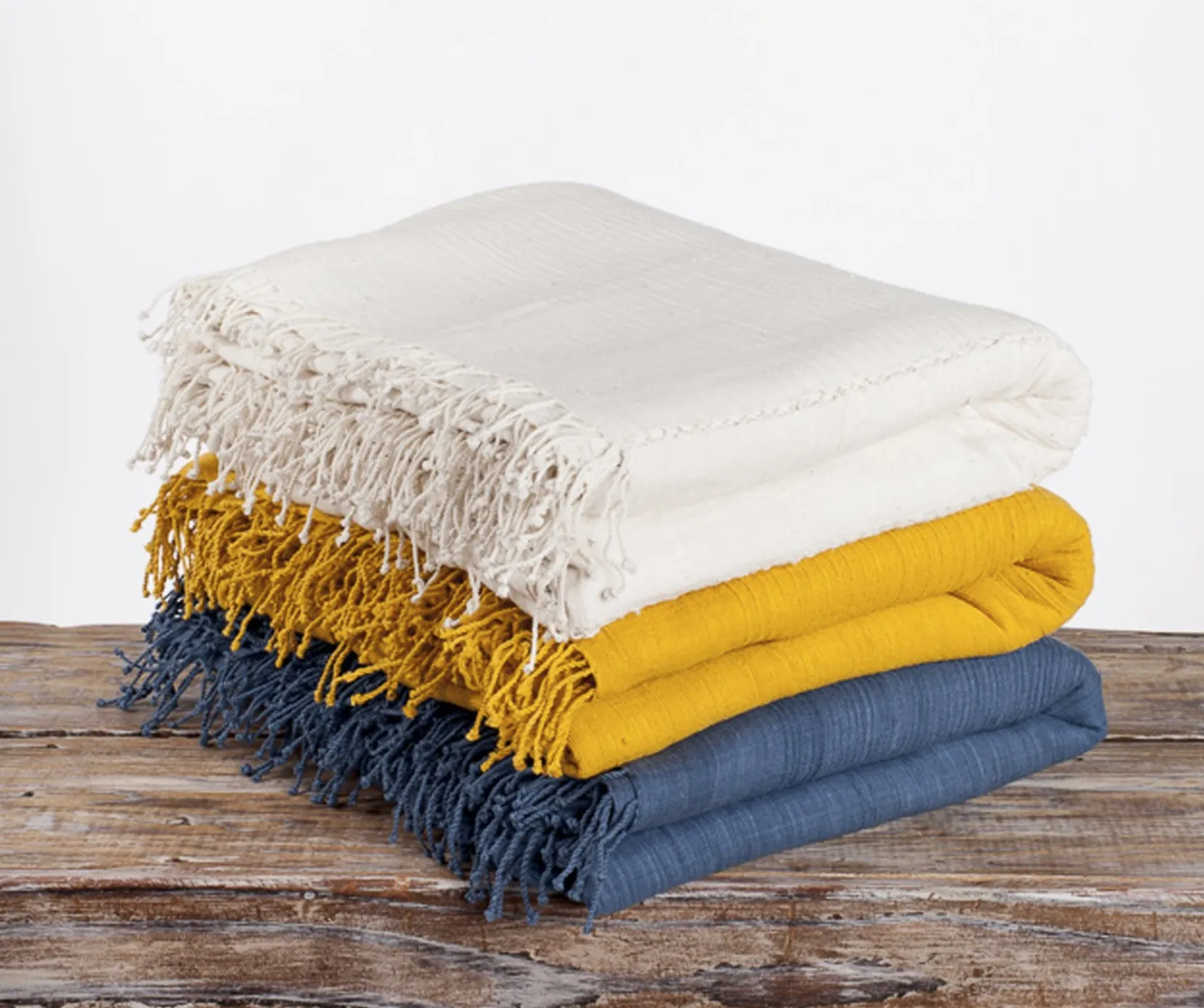 Hand Woven Ethiopian Cotton Lightweight Queen Blanket, Navy,- Eco-Friendly, Fair Trade
