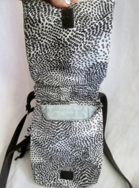 NEW KIPLING Vegan Messenger Bag Crossbody Swingpack Purse BROWN WHITE MONKEY