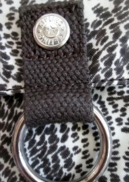 NEW KIPLING Vegan Messenger Bag Crossbody Swingpack Purse BROWN WHITE MONKEY