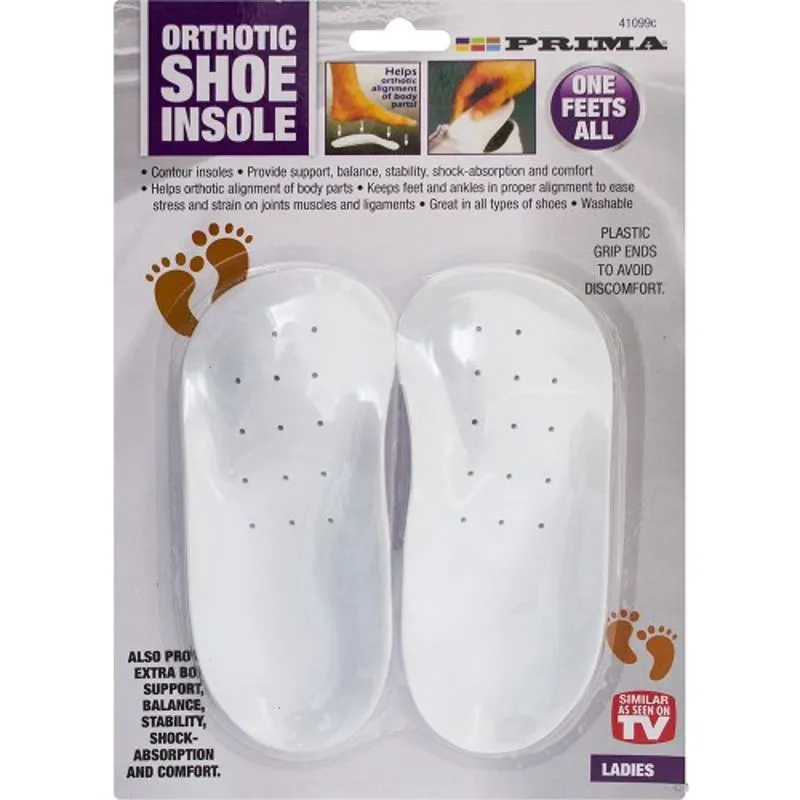 Prima Ladies Orthotic Shoe Insoles 2 Pack