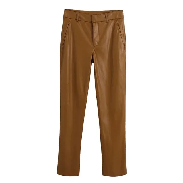 VEGAN LEATHER TROUSERS