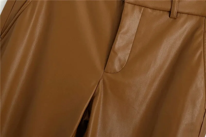 VEGAN LEATHER TROUSERS