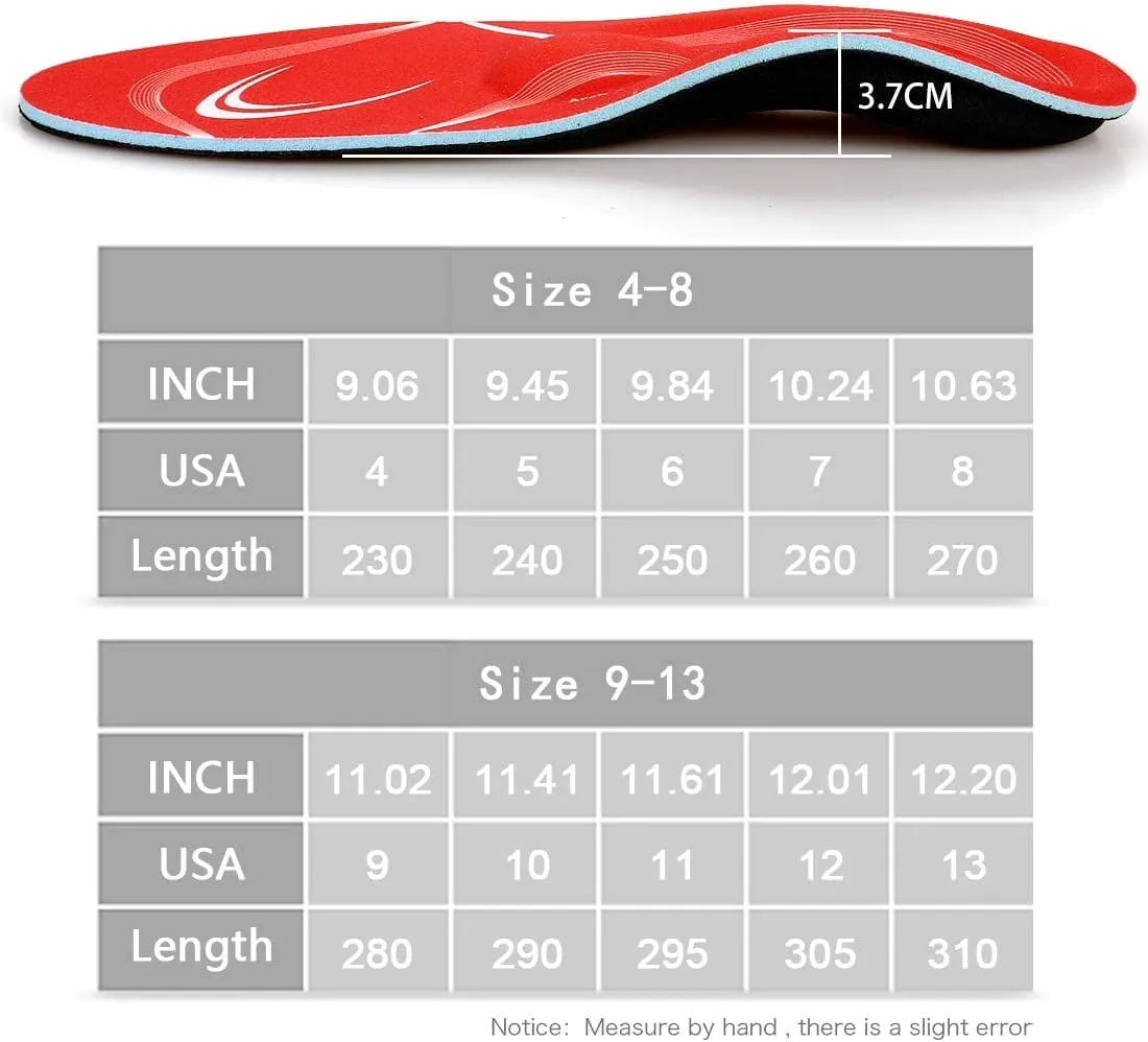 Walkomfy Pain Relief Orthotics | Plantar Fasciitis Arch Support Insoles Shoe Inserts
