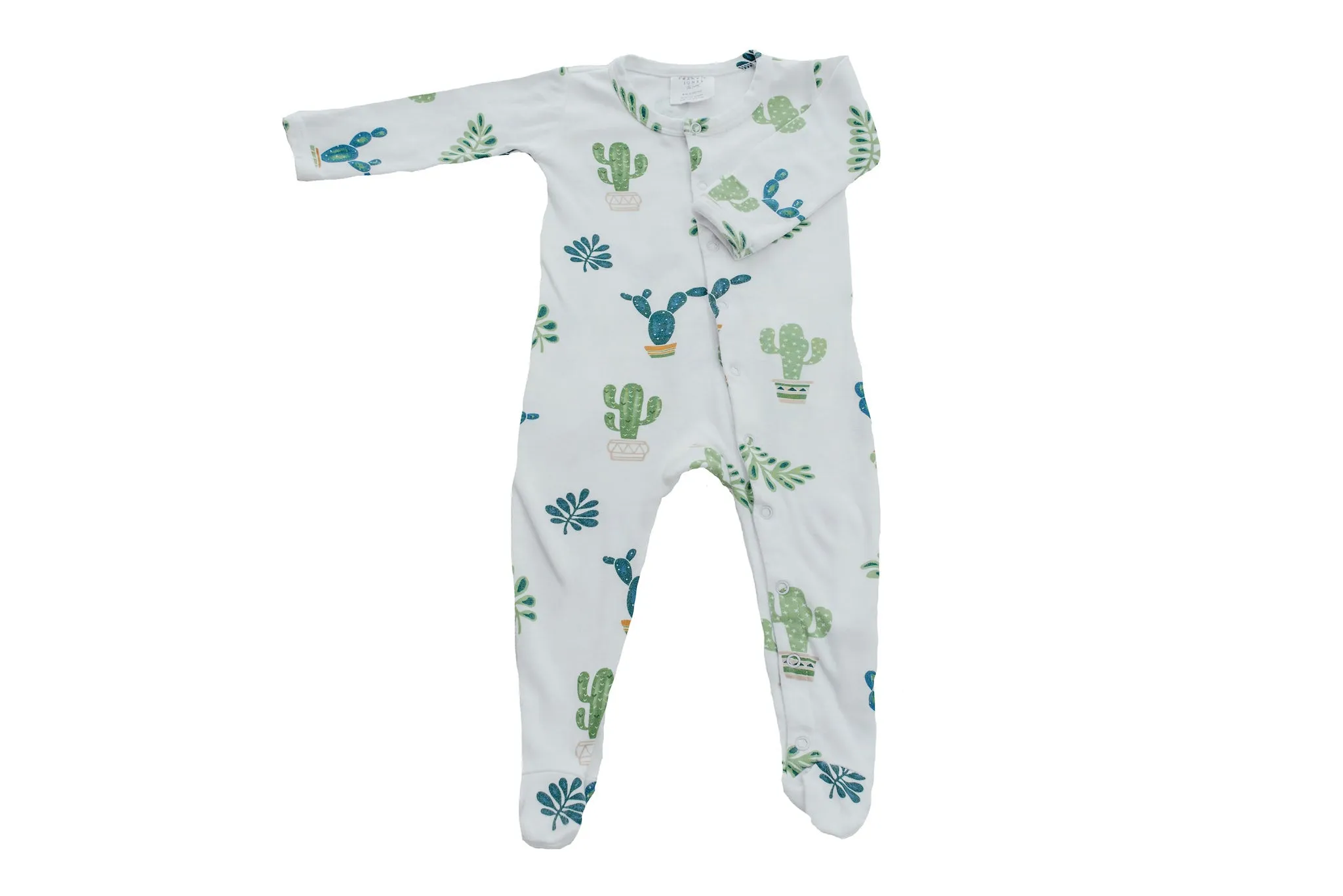 Wyatt Cactus Footed Growsuit